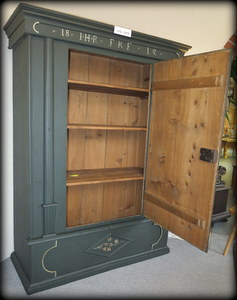  Barock - Schrank antik, 1 - trig, bemalt um 1812, restauriert vergrssern